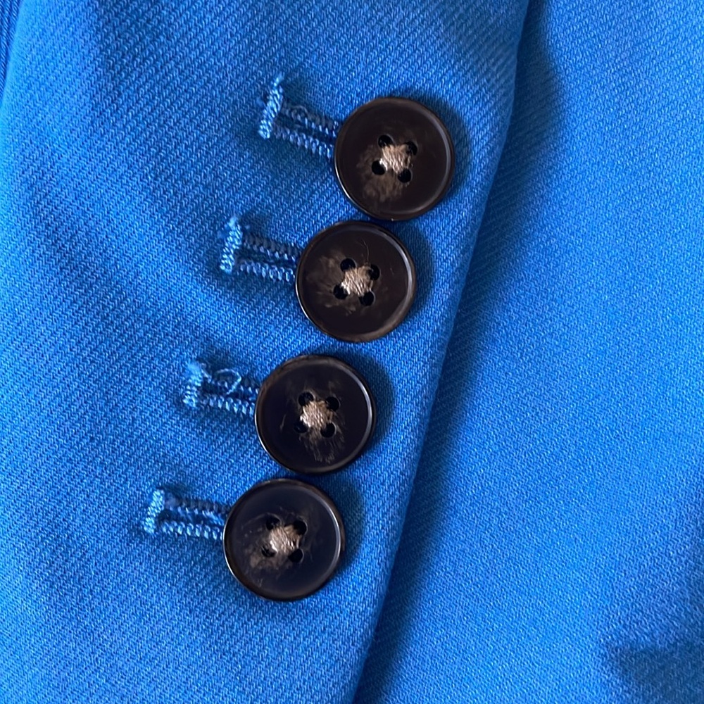 Express Electric Blue Double-Breasted Blazer - Picture 12 of 16